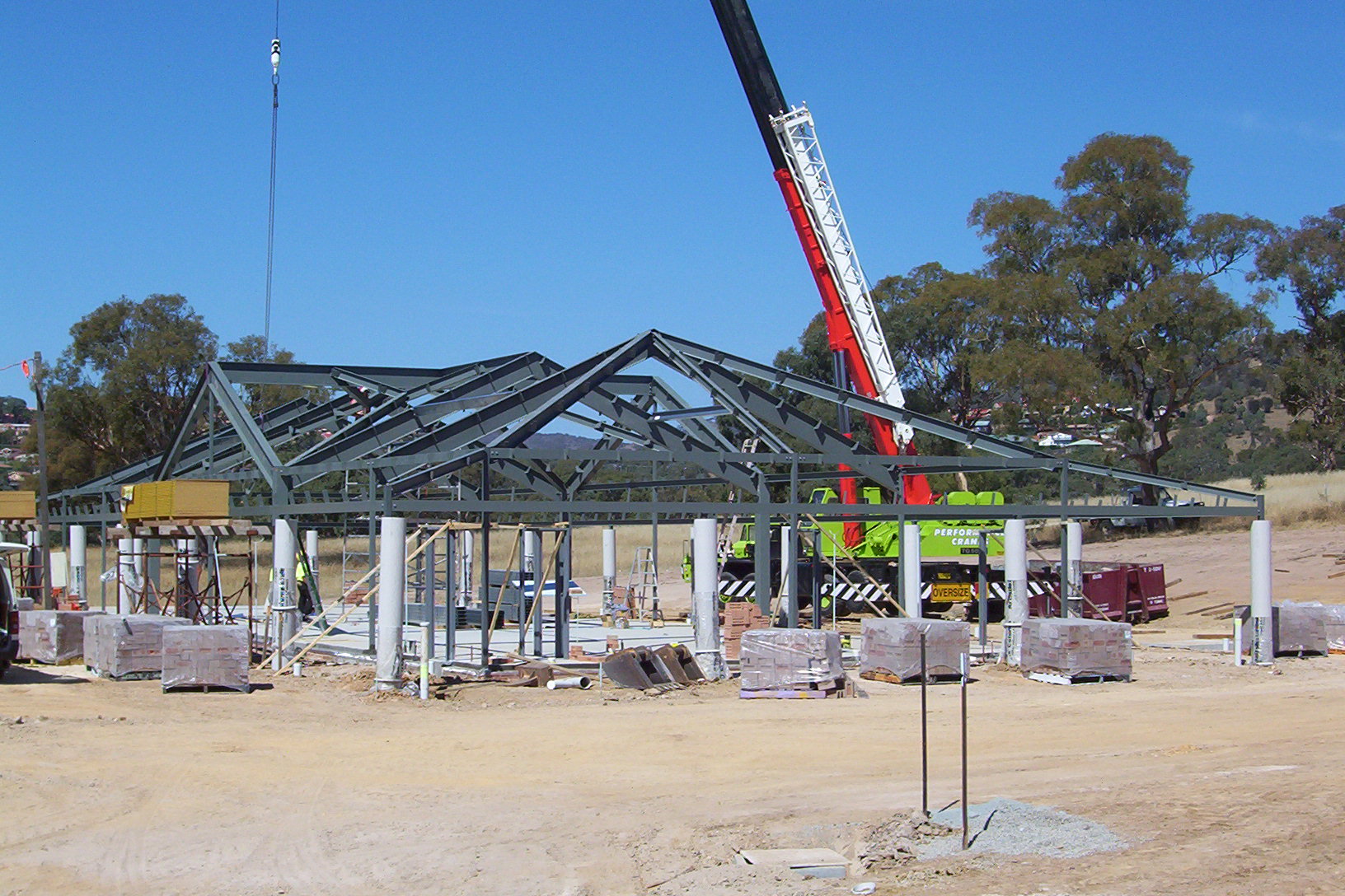 Library building taking shape 2004