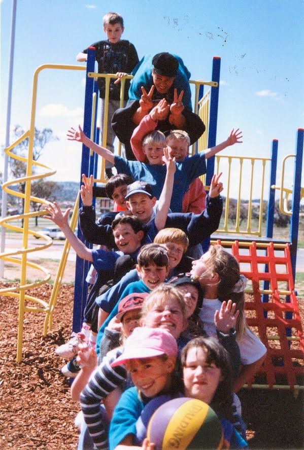 Enjoying the playground